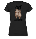 T-Shirt - "LOVE EACH OTTER" - Ladies - Schweinchen's Shop - Lady-Shirts - Black / XS