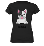 "Bulldog" - Ladies Premium Shirt - Schweinchen's Shop - Lady-Shirts - Black / XS