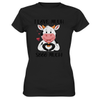 T-Shirt - "I LOVE MUUH" - Ladies - Schweinchen's Shop - Lady-Shirts - Black / XS