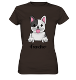 "Frenchie" - Ladies Premium Shirt - Schweinchen's Shop - Lady-Shirts - Brown / XS