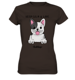 "Keep Calm" - Bulldog - Ladies Premium Shirt - Schweinchen's Shop - Lady-Shirts - Brown / XS