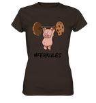 "Ferkules" - Ladies Premium Shirt - Schweinchen's Shop - Lady-Shirts - Brown / XS