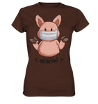 T-Shirt - "mimimi" - Ladies - Schweinchen's Shop - Lady-Shirts - Brown / XS