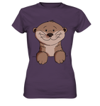 Otter T-Shirt - Ladies Premium Shirt - Schweinchen's Shop - Lady-Shirts - Urban Purple / XS