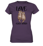 T-Shirt - "LOVE EACH OTTER" - Ladies - Schweinchen's Shop - Lady-Shirts - Urban Purple / XS