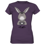 "Herz Esel" - Ladies Premium Shirt - Schweinchen's Shop - Lady-Shirts - Urban Purple / XS