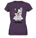 "Bulldog Herz" - Ladies Premium Shirt - Schweinchen's Shop - Lady-Shirts - Urban Purple / XS