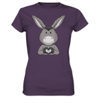Esel "Herz" o.T. - Ladies Premium Shirt - Schweinchen's Shop - Lady-Shirts - Urban Purple / XS
