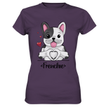 "Frenchie Herz" - Ladies Premium Shirt - Schweinchen's Shop - Lady-Shirts - Urban Purple / XS