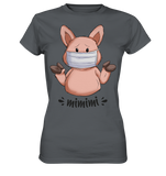T-Shirt - "mimimi" - Ladies - Schweinchen's Shop - Lady-Shirts - Dark Grey / XS