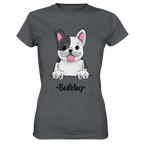 "Bulldog" - Ladies Premium Shirt - Schweinchen's Shop - Lady-Shirts - Dark Grey / XS