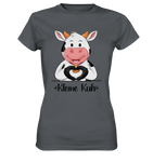T-Shirt - "Kleine Kuh" - Ladies - Schweinchen's Shop - Lady-Shirts - Dark Grey / XS