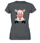 Kuh o-T. - Ladies Premium Shirt - Schweinchen's Shop - Lady-Shirts - Dark Grey / XS
