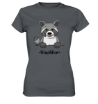 "Waschbär" - Ladies Premium Shirt - Schweinchen's Shop - Lady-Shirts - Dark Grey / XS