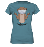 T-Shirt - "mimimi" - Ladies - Schweinchen's Shop - Lady-Shirts - Stone Blue / XS