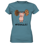 "Ferkules" - Ladies Premium Shirt - Schweinchen's Shop - Lady-Shirts - Stone Blue / XS