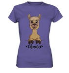 Alpaka m.T. - Ladies Premium Shirt - Schweinchen's Shop - Lady-Shirts - Millenial Lilac / XS