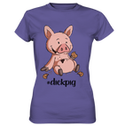 T-Shirt - "dickpig" - Ladies - Schweinchen's Shop - Lady-Shirts - Millenial Lilac / XS
