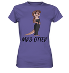 T-Shirt - Premium - "Mrs Otter" - Schweinchen's Shop - Lady-Shirts - Millenial Lilac / XS