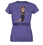 T-Shirt - Premium - "Mrs Otter" - Schweinchen's Shop - Lady-Shirts - Millenial Lilac / XS