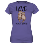 T-Shirt - "LOVE EACH OTTER" - Ladies - Schweinchen's Shop - Lady-Shirts - Millenial Lilac / XS