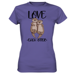 T-Shirt - "LOVE EACH OTTER" - Ladies - Schweinchen's Shop - Lady-Shirts - Millenial Lilac / XS