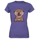 Otter Herz - Ladies Premium Shirt - Schweinchen's Shop - Lady-Shirts - Millenial Lilac / XS