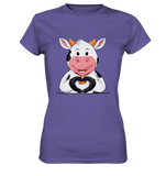 Herz Kuh o.T. - Ladies Premium Shirt - Schweinchen's Shop - Lady-Shirts - Millenial Lilac / XS