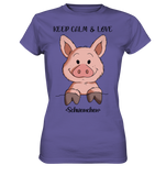 T-Shirt - "Keep Calm" - Ladies - Schweinchen's Shop - Lady-Shirts - Millenial Lilac / XS