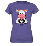 T-Shirt - "Kuh Herz" - Ladies - Schweinchen's Shop - Lady-Shirts - Millenial Lilac / XS