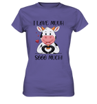Kuh "I Love Muuh so much" - Ladies Premium Shirt - Schweinchen's Shop - Lady-Shirts - Millenial Lilac / XS