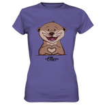 "Herz Otter" - Ladies Premium Shirt - Schweinchen's Shop - Lady-Shirts - Millenial Lilac / XS