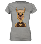 T-Shirt - "Herz" - Ladies - Schweinchen's Shop - Lady-Shirts - Sports Grey (meliert) / XS