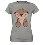 Otter T-Shirt - Ladies Premium Shirt - Schweinchen's Shop - Lady-Shirts - Sports Grey (meliert) / XS