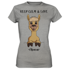 T-Shirt - "Keep Calm" - Ladies - Schweinchen's Shop - Lady-Shirts - Sports Grey (meliert) / XS