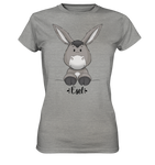 "Esel" - Esel - Ladies Premium Shirt - Schweinchen's Shop - Lady-Shirts - Sports Grey (meliert) / XS