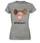"Ferkules" - Ladies Premium Shirt - Schweinchen's Shop - Lady-Shirts - Sports Grey (meliert) / XS