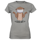 T-Shirt - "och nö" - Ladies - Schweinchen's Shop - Lady-Shirts - Sports Grey (meliert) / XS