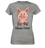 T-Shirt - "kleines Ferkel" - Ladies - Schweinchen's Shop - Lady-Shirts - Sports Grey (meliert) / XS