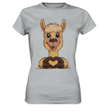 T-Shirt - "Herz" - Ladies - Schweinchen's Shop - Lady-Shirts - Pacific Grey / XS