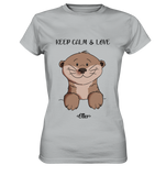 Otter "KEEP CALM" - Ladies Premium Shirt - Schweinchen's Shop - Lady-Shirts - Pacific Grey / XS
