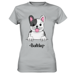 "Bulldog" - Ladies Premium Shirt - Schweinchen's Shop - Lady-Shirts - Pacific Grey / XS