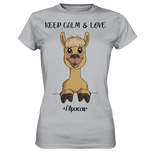 T-Shirt - "Keep Calm" - Ladies - Schweinchen's Shop - Lady-Shirts - Pacific Grey / XS