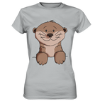 Otter T-Shirt - Ladies Premium Shirt - Schweinchen's Shop - Lady-Shirts - Pacific Grey / XS