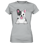 Frenchie o.T. - Ladies Premium Shirt - Schweinchen's Shop - Lady-Shirts - Pacific Grey / XS