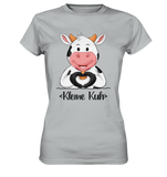 T-Shirt - "Kleine Kuh" - Ladies - Schweinchen's Shop - Lady-Shirts - Pacific Grey / XS