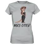 T-Shirt - Premium - "Mrs Otter" - Schweinchen's Shop - Lady-Shirts - Pacific Grey / XS