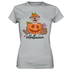 T-Shirt - "Halloween" - Ladies - Schweinchen's Shop - Lady-Shirts - Pacific Grey / XS