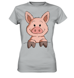 T-Shirt - Schweinchen - Ladies - Schweinchen's Shop - Lady-Shirts - Pacific Grey / XS