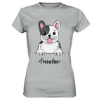 "Frenchie" - Ladies Premium Shirt - Schweinchen's Shop - Lady-Shirts - Pacific Grey / XS